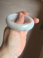 Load image into Gallery viewer, 47.5mm certified 100% natural Type A icy watery green white broad style oval jadeite jade bangle BK129-0267