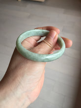 Load image into Gallery viewer, 52mm certified Type A 100% Natural light green oval Jadeite Jade bangle BM94-4461