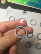 Load image into Gallery viewer, 100% natural type A light green/blue Guatemala jadeite jade band ring C123