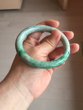 Load image into Gallery viewer, 58.2mm certified Type A 100% Natural sunny green round cut Jadeite Jade bangle BS87-9880