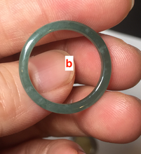 Load image into Gallery viewer, Size 7 3/4 100% natural type A icy watery light green/blue/yellow/gray skinny Guatemala jadeite jade band ring AR102