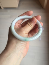 Load image into Gallery viewer, 58.5mm certified 100% natural type A light green/white/purple round cut jadeite jade bangle PC33-2675