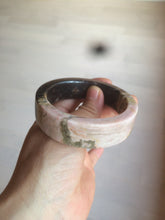 Load image into Gallery viewer, 55.2mm 100% natural pink/yellow/dark red/black time series(时光系列) Square style rose stone (Rhodonite)square bangle XY85