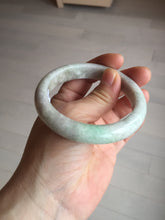 Load image into Gallery viewer, 56.5mm 100% natural type A sunny green/white/purple jadeite jade bangle BM49-8039