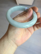 Load image into Gallery viewer, 56.3mm certified 100% natural type A icy watery white light green chubby jadeite jade bangle AH97-0549