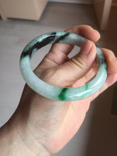 Load image into Gallery viewer, 56.9mm 100% natural Type A sunny green white jadeite jade bangle BN7-8239