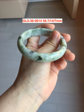 Load image into Gallery viewer, Sale! Certified type A 100% 50-59mm Natural green/white/beige/eggplant purple/black spring garden Jadeite bangle group GL5(31-50)