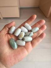 Load image into Gallery viewer, 100% Natural green/dark green/yellow/white jadeite jade Olives shape dzi bead(heaven's bead 天珠) Pendant bracelet group BF156