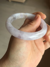 Load image into Gallery viewer, 53mm Certified Type A 100% Natural light purple white Jadeite bangle AU15-9429