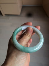 Load image into Gallery viewer, 55.8mm certified 100% natural Type A sunny green/white/red jadeite jade bangle BF80-4482