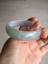 Load image into Gallery viewer, 51.5mm certified 100% natural type A light purple sunny green yellow oval jadeite jade bangle BL77-8666