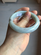 Load image into Gallery viewer, 57.4mm certified Type A 100% Natural light green/purple/black Jadeite Jade bangle BM103-5268