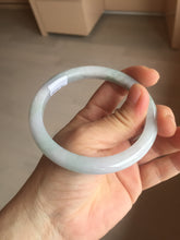 Load image into Gallery viewer, 62.2mm Certified Type A 100% Natura light green white purple slim Jadeite bangle X136-3822
