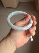 Load image into Gallery viewer, 62mm Certified Type A 100% Natura light green white purple slim Jadeite bangle X151-3831