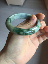 Load image into Gallery viewer, 50.4mm Certified 100% natural Type A sunny green dark green/gray/black oval jadeite jade bangle PD133-6294