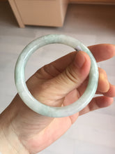 Load image into Gallery viewer, 54mm Certified type A 100% Natural sunny green/white round cut Jadeite bangle BN81-9817