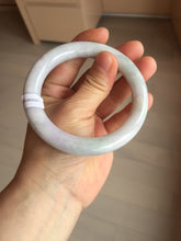 Load image into Gallery viewer, 58.3mm certified 100% natural light green/white/purple/red chubby round cut jadeite jade bangle BS36-(5567)