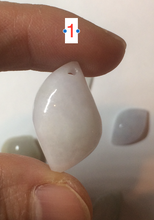 Load image into Gallery viewer, 100% natural type A jadeite jade icy watery Willow leaf/petal/peach pendant group AC79