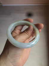Load image into Gallery viewer, 55.9mm Certified Type A 100% Natural white/green/yellow early spring morning color Jadeite Jade bangle A105-5066