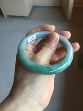 Load image into Gallery viewer, 57mm Certified Type A 100% Natural sunny green/gray/black chubby Jadeite bangle PB242-9546