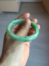 Load image into Gallery viewer, 50mm Certified Type A 100% Natural sunny green gray Oval shape Jadeite Jade bangle BG235-9903