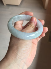 Load image into Gallery viewer, 56mm Certified Type A 100% Natural icy watery light green purple jadeite Jade bangle BK124-3398