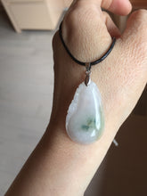 Load image into Gallery viewer, 100% natural type A icy watery light purple green blessed melon(福瓜) Jadeite Jade pendant AX144