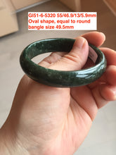 Load image into Gallery viewer, 54-59mm certified Type A 100% Natural dark green/white/black Jadeite Jade bangle group with defects GL51