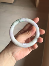 Load image into Gallery viewer, 58.8mm Certified Type A 100% Natural light green/sunny green/brown/black/purple(Rocky Mountain Dusk) chubby round cut Jadeite bangle PD90-1101