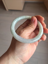 Load image into Gallery viewer, 54.5mm certified 100% natural Type A light green/yellow round cut jadeite jade bangle BS15-9560