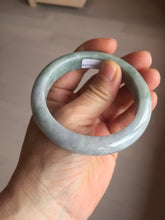 Load image into Gallery viewer, 55mm certified 100% natural type A white/green/black/purple jadeite jade bangle AU49-0247