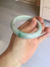 Load image into Gallery viewer, 52.8mm Certificated sunny green/white jadeite jade bangle BN42
