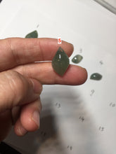 Load image into Gallery viewer, 100% natural type A icy watery dark green jadeite jade petal pendant group F159