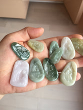 Load image into Gallery viewer, 100% natural green/blue/gray/yellow Guatemala jadeite jade Zen(悟道) pendant BF148