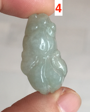 Load image into Gallery viewer, 100% Natural clear sunny green gray  jadeite jade golden fish Pendant group BP109