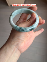 Load image into Gallery viewer, 52-63mm certified Type A 100% Natural dark green/white/purple/black Jadeite Jade bangle group with defects PA