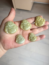 Load image into Gallery viewer, 100% Natural type A yellow green happy buddha jadeite Jade pendant AX159