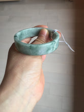 Load image into Gallery viewer, 52.8mm Certified type A 100% Natural green with green floating flowers Jadeite Jade square bangle PC36-0408