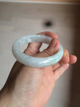 Load image into Gallery viewer, 52mm certified Type A 100% Natural icy light green oval Jadeite Jade bangle AZ45-5053