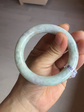Load image into Gallery viewer, 53.9mm Certified 100% natural Type A light green purple brown chubby round cut jadeite jade bangle BQ16-5818