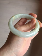 Load image into Gallery viewer, 56.6mm certified 100% natural Type A icy watery light yellow/white with jadeite jade bangle BL55-3278