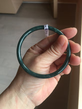 Load image into Gallery viewer, 60.2mm Certified Type A 100% Natural light green/blue/gray Guatemala slim round cut Jadeite bangle BP209-1026