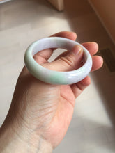 Load image into Gallery viewer, 51.5mm certified Type A 100% Natural sunny green purple oval Jadeite Jade bangle PC5-4031