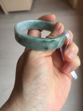 Load image into Gallery viewer, 50.7mm Certified type A 100% Natural green with green floating flowers Jadeite Jade square bangle PC37-0403