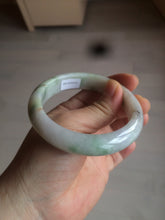 Load image into Gallery viewer, 58mm certified 100% natural light green/purple/yellow (Fu Lu Shou) jadeite jade bangle AZ135-1464