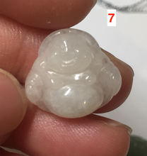 Load image into Gallery viewer, 100% Natural type A green/white small happy buddha jadeite Jade pendant necklace group BP111
