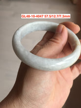 Load image into Gallery viewer, Size 50-57mm Type A 100% Natural dark green/white/black Jadeite Jade bangle with defects group Gl48