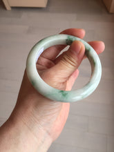 Load image into Gallery viewer, 54mm Certified 100% natural Type A sunny green/white  jadeite jade bangle BK97-0352