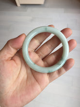 Load image into Gallery viewer, 51.5mm Certified Type A 100% Natural light green with floating green flowers round cut Jadeite jade bangle PB173-4721