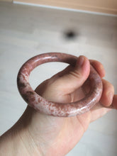 Load image into Gallery viewer, 58.9mm 100% natural Etruscan earth red round cut rose stone (Rhodonite)bangle XY76
